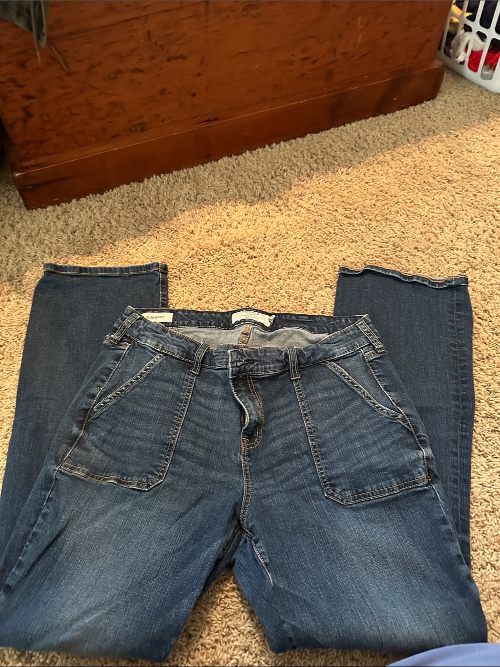 torrid Dark Blue Boyfriend Jeans with Front Patch Pockets